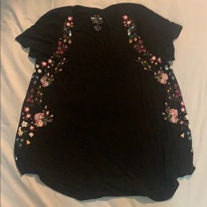 Torrid Black and floral blouse